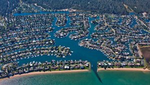 Tahoe Keys community aerial view