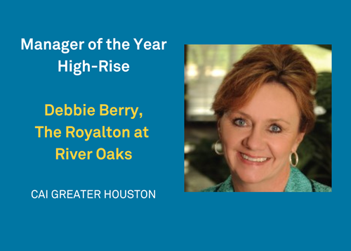 Debbie Berry, Manager of the Year - High-Rise, CAI Awards